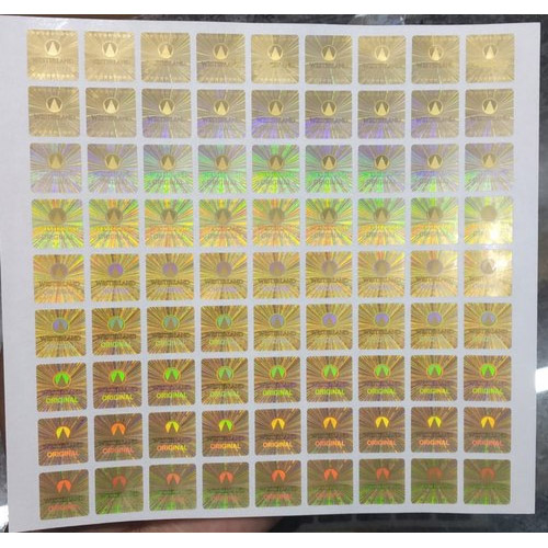 Golden Colour Hologram Stickers